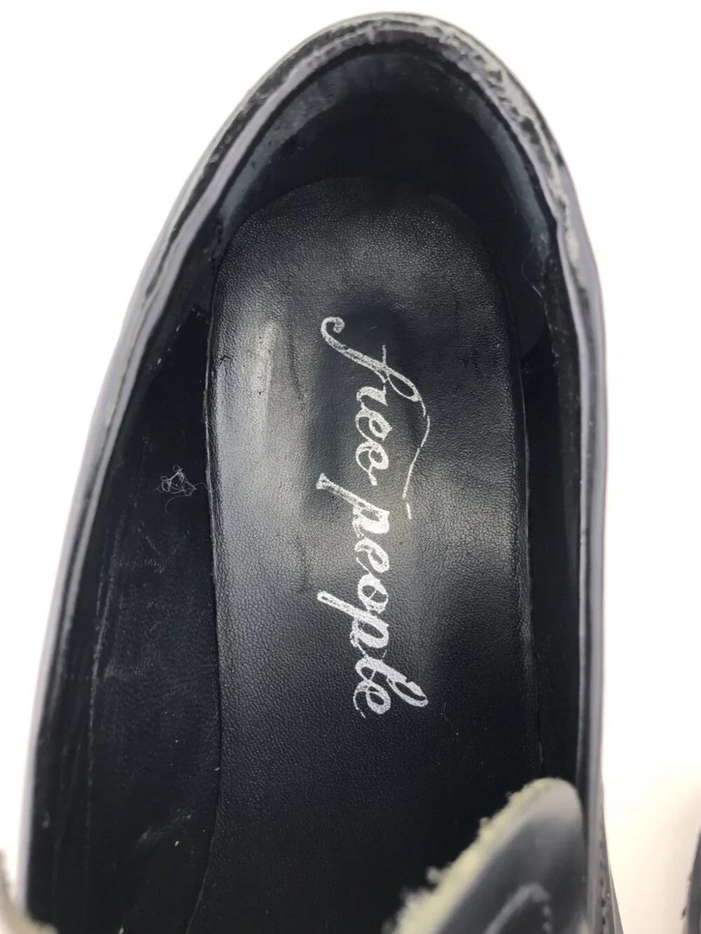 Free People Teagan Tassel Black Leather Loafers 7.5